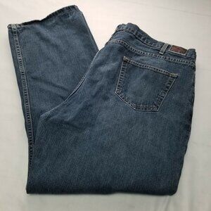 Mustang Men's Straight Jeans High Waisted Flat Front Med Wash Blue Size 44/30